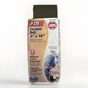 ShopSmith 3" x 18" Ceramic Sanding Belt P120 Grit - 12513 Moderate Surface Prep.